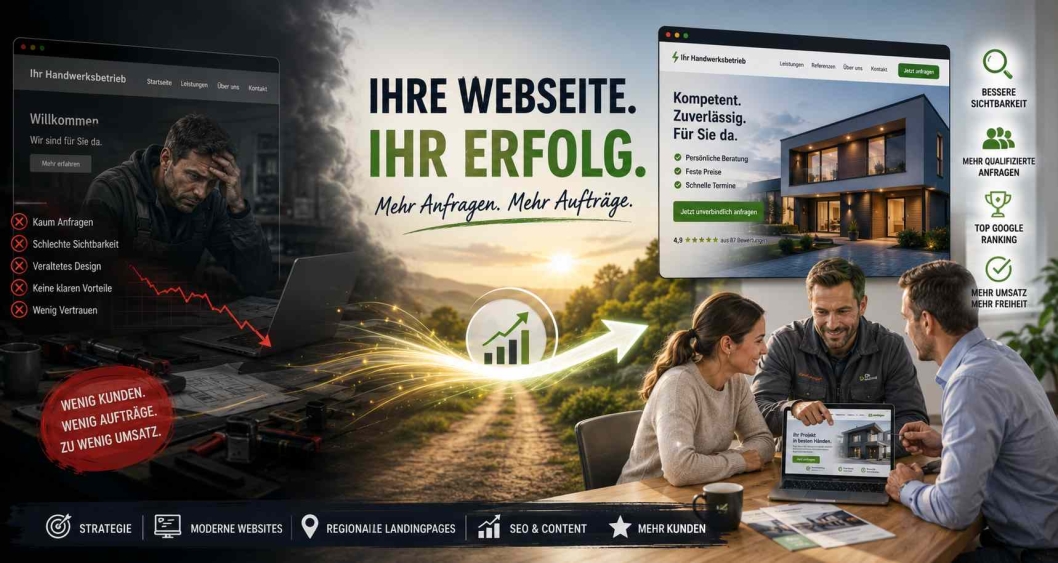 Mehr Kunden und mehr Umsatz für Handwerker-Webseiten