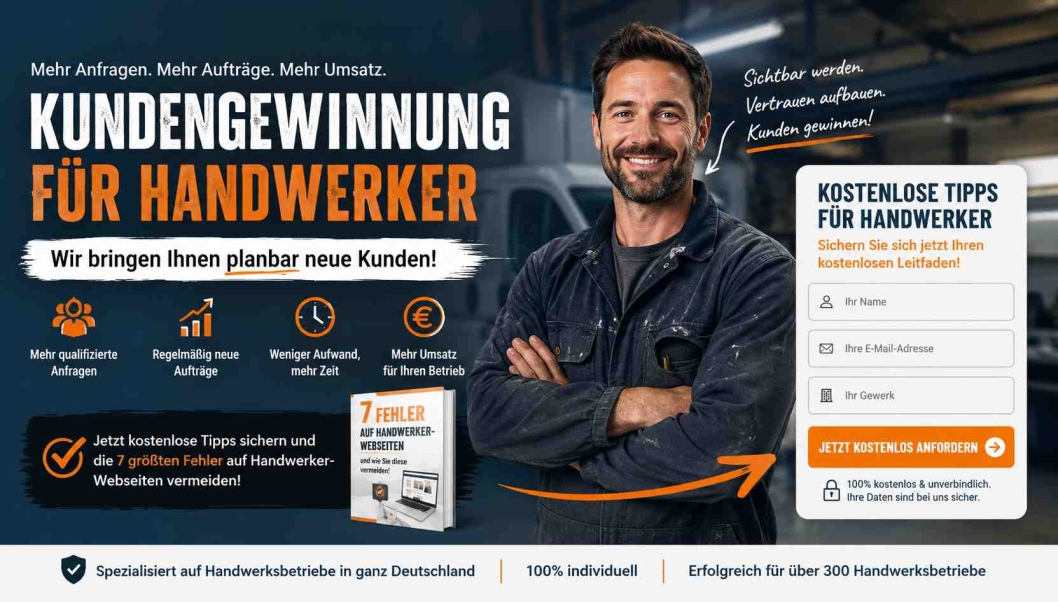 Mehr Kunden und mehr Umsatz für Handwerker durch modernere Webseiten